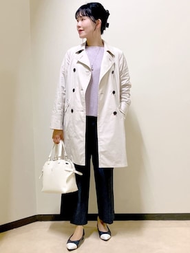 「アイテム（ピーコート）」を使った、benigingerさん（レディース・164cm）の春コーディネート