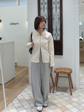 「mystic（ミスティック）のアイテム（ボストンバッグ）」を使った、sanaさん（レディース・161cm）の春コーディネート