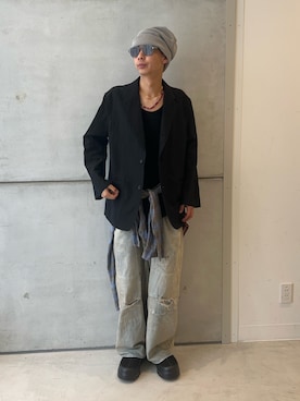 「UGG（アグ）のアイテム」を使った、伊藤 毅さん（メンズ・177cm）の夏コーディネート
