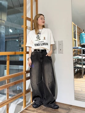 「STAR WARS（スターウォーズ）のアイテム」を使った、サヤノさん（レディース・159cm）の春コーディネート