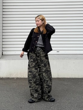 「Wrangler（ラングラー）のアイテム」を使った、サヤノさん（レディース・159cm）の春コーディネート