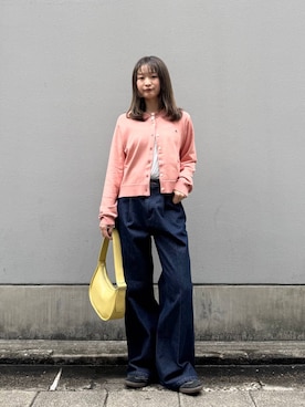 「Wrangler（ラングラー）のアイテム（パンツ）」を使った、サヤノさん（レディース・159cm）の春コーディネート