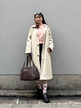 「RAGEBLUE（レイジブルー）のアイテム（バッグ）」を使った、サヤノさん（レディース・159cm）の春コーディネート