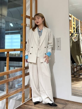 「RAGEBLUE（レイジブルー）のアイテム（テーラードジャケット）」を使った、サヤノさん（レディース・159cm）の春コーディネート