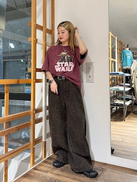「STAR WARS（スターウォーズ）のアイテム」を使った、サヤノさん（レディース・159cm）の春コーディネート