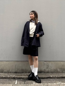 「RAGEBLUE（レイジブルー）のアイテム（テーラードジャケット）」を使った、サヤノさん（レディース・159cm）の春コーディネート
