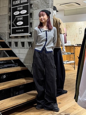「RAGEBLUE（レイジブルー）のアイテム」を使った、サヤノさん（レディース・159cm）の秋コーディネート