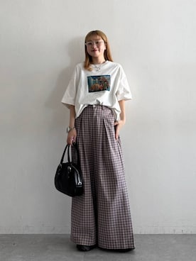 「LOWRYS FARM（ローリーズファーム）のボリュームローファー　634544（ローファー、ブラック系）」を使った、サヤノさん（レディース・159cm）の春コーディネート