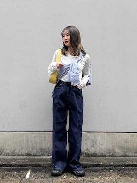 「RAGEBLUE（レイジブルー）のアイテム（バッグ）」を使った、サヤノさん（レディース・159cm）の春コーディネート