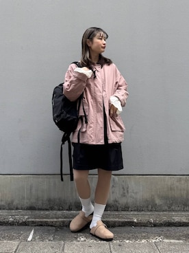 「RAGEBLUE（レイジブルー）のアイテム（ブルゾン）」を使った、サヤノさん（レディース・159cm）の春コーディネート