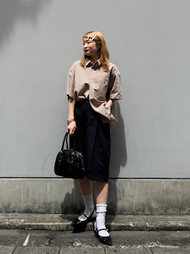 「POLO BCS（ポロ ビーシーエス）のアイテム」を使った、サヤノさん（レディース・159cm）の夏コーディネート