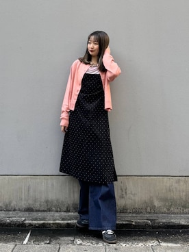 「Wrangler（ラングラー）のアイテム」を使った、サヤノさん（レディース・159cm）の春コーディネート