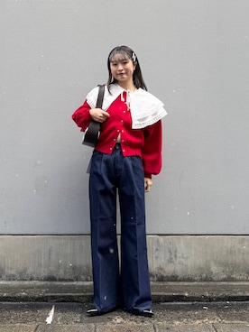 「RAGEBLUE（レイジブルー）のアイテム（バッグ）」を使った、サヤノさん（レディース・159cm）の春コーディネート