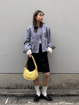 「RAGEBLUE（レイジブルー）のアイテム（ブルゾン）」を使った、サヤノさん（レディース・159cm）の春コーディネート