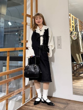 「RAGEBLUE（レイジブルー）のアソートアイウェア（サングラス、その他）」を使った、サヤノさん（レディース・159cm）の春コーディネート