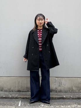 「Wrangler（ラングラー）のアイテム（パンツ）」を使った、サヤノさん（レディース・159cm）の春コーディネート