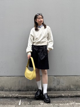 「RAGEBLUE（レイジブルー）のアイテム（バッグ）」を使った、サヤノさん（レディース・159cm）の春コーディネート