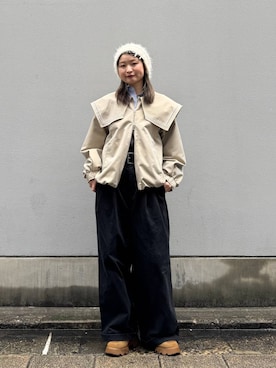 「RAGEBLUE（レイジブルー）のアイテム（ブルゾン）」を使った、サヤノさん（レディース・159cm）の春コーディネート