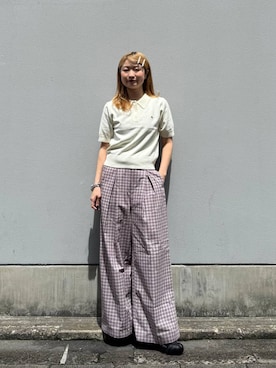 「POLO BCS（ポロ ビーシーエス）のアイテム」を使った、サヤノさん（レディース・159cm）の夏コーディネート