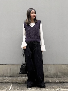 「RAGEBLUE（レイジブルー）のアイテム（バッグ）」を使った、サヤノさん（レディース・159cm）の春コーディネート