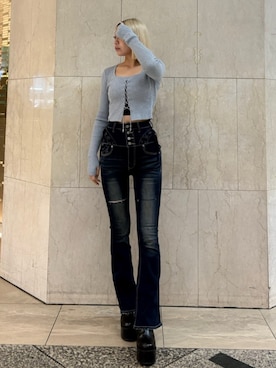 尾辻萌々子さん（レディース・165cm）の春コーディネート