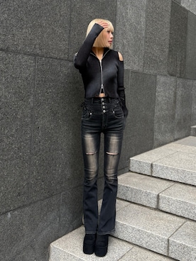 尾辻萌々子さん(レディース・165cm)の冬コーディネート