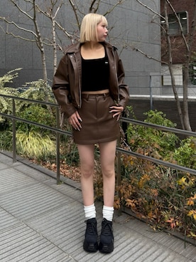 尾辻萌々子さん（レディース・165cm）の冬コーディネート