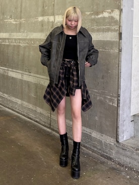 尾辻萌々子さん（レディース・165cm）の冬コーディネート