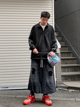 「Needles（ニードルス）のアイテム」を使った、瑛紀さん（メンズ・178cm）の秋コーディネート