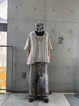 「DANKE SCHON（ダンケシェーン）のアイテム」を使った、瑛紀さん（メンズ・178cm）の夏コーディネート