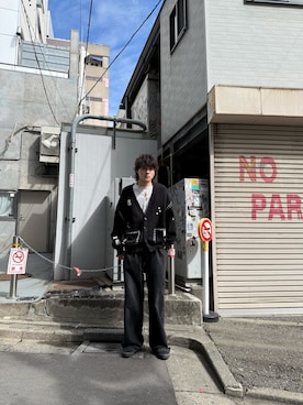 「DANKE SCHON（ダンケシェーン）のアイテム」を使った、瑛紀さん（メンズ・178cm）の冬コーディネート