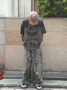 「DANKE SCHON（ダンケシェーン）のアイテム」を使った、瑛紀さん（メンズ・178cm）の夏コーディネート