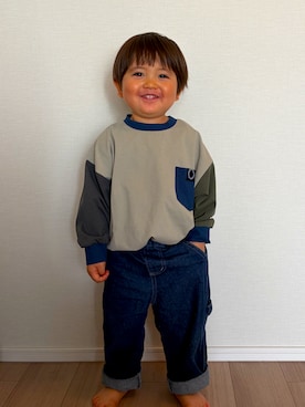 「BREEZE（ブリーズ）のアイテム」を使った、ひゅーくんの日常さん（キッズ・90cm）の春コーディネート