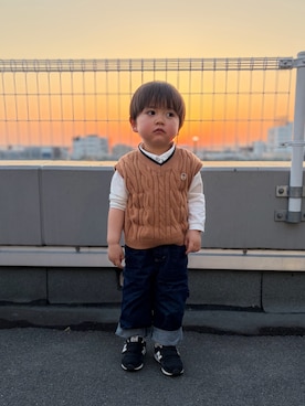 「moimoln（モイモルン）のアイテム」を使った、ひゅーくんの日常さん（キッズ・90cm）の春コーディネート