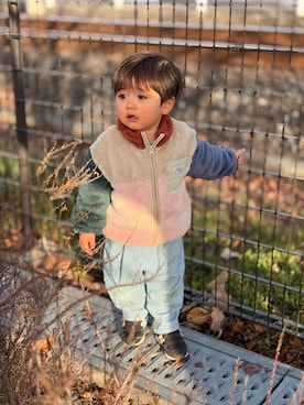 「pairmanon（ペアマノン）のアイテム」を使った、ひゅーくんの日常さん（キッズ・90cm）の冬コーディネート