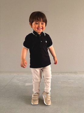 「BREEZE（ブリーズ）のアイテム（パンツ）」を使った、ひゅーくんの日常さん（キッズ・90cm）の春コーディネート