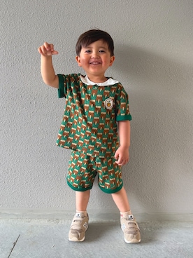 「アイテム（セットアップ）」を使った、ひゅーくんの日常さん（キッズ・90cm）の春コーディネート