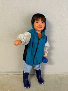 「BREEZE（ブリーズ）のアイテム」を使った、ひゅーくんの日常さん（キッズ・90cm）の春コーディネート