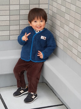 「アイテム（ポンチョ）」を使った、ひゅーくんの日常さん（キッズ・90cm）の春コーディネート