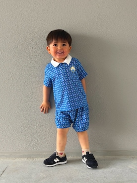「moimoln（モイモルン）のアイテム」を使った、ひゅーくんの日常さん（キッズ・90cm）の春コーディネート