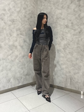 「EMODA（エモダ）のアイテム」を使った、かえでさん（レディース・148cm）の春コーディネート