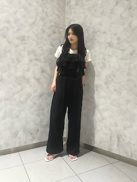 「junoah（ジュノア）のアイテム」を使った、かえでさん（レディース・148cm）の夏コーディネート