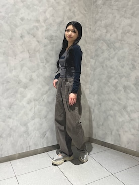 「Miniministore（ミニミニストア）のアイテム」を使った、かえでさん（レディース・148cm）の春コーディネート