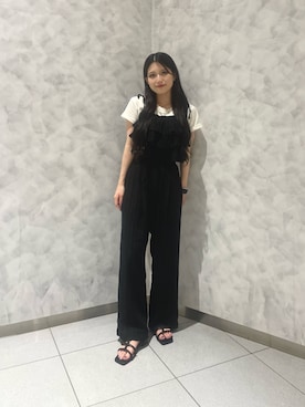 「junoah（ジュノア）のアイテム」を使った、かえでさん（レディース・148cm）の夏コーディネート