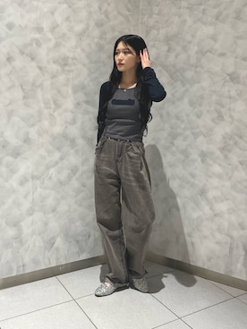 「Miniministore（ミニミニストア）のアイテム」を使った、かえでさん（レディース・148cm）の春コーディネート