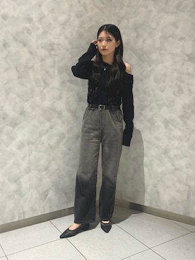 「EVOL（イーボル）のアイテム」を使った、かえでさん（レディース・148cm）の春コーディネート