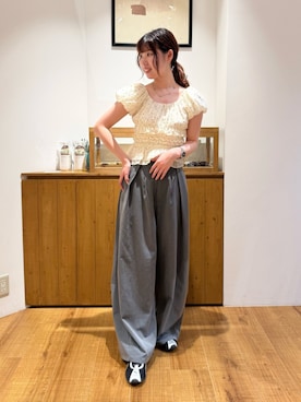 「Ungrid（アングリッド）のアイテム」を使った、齊須萌愛さん（レディース・162cm）の夏コーディネート