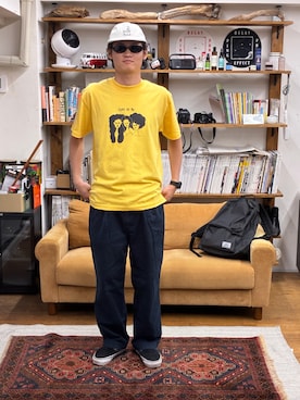 「gym master（ジムマスター）のアイテム」を使った、ふじさん（メンズ・176cm）の春コーディネート