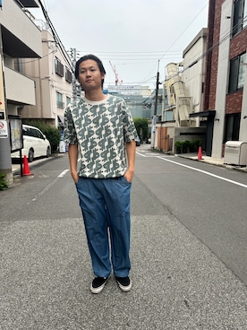 「gym master（ジムマスター）のアイテム」を使った、ふじさん（メンズ・176cm）の夏コーディネート