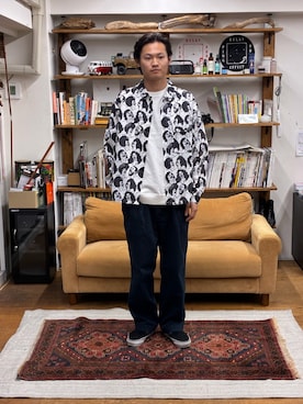 「gym master（ジムマスター）のアイテム」を使った、ふじさん（メンズ・176cm）の春コーディネート